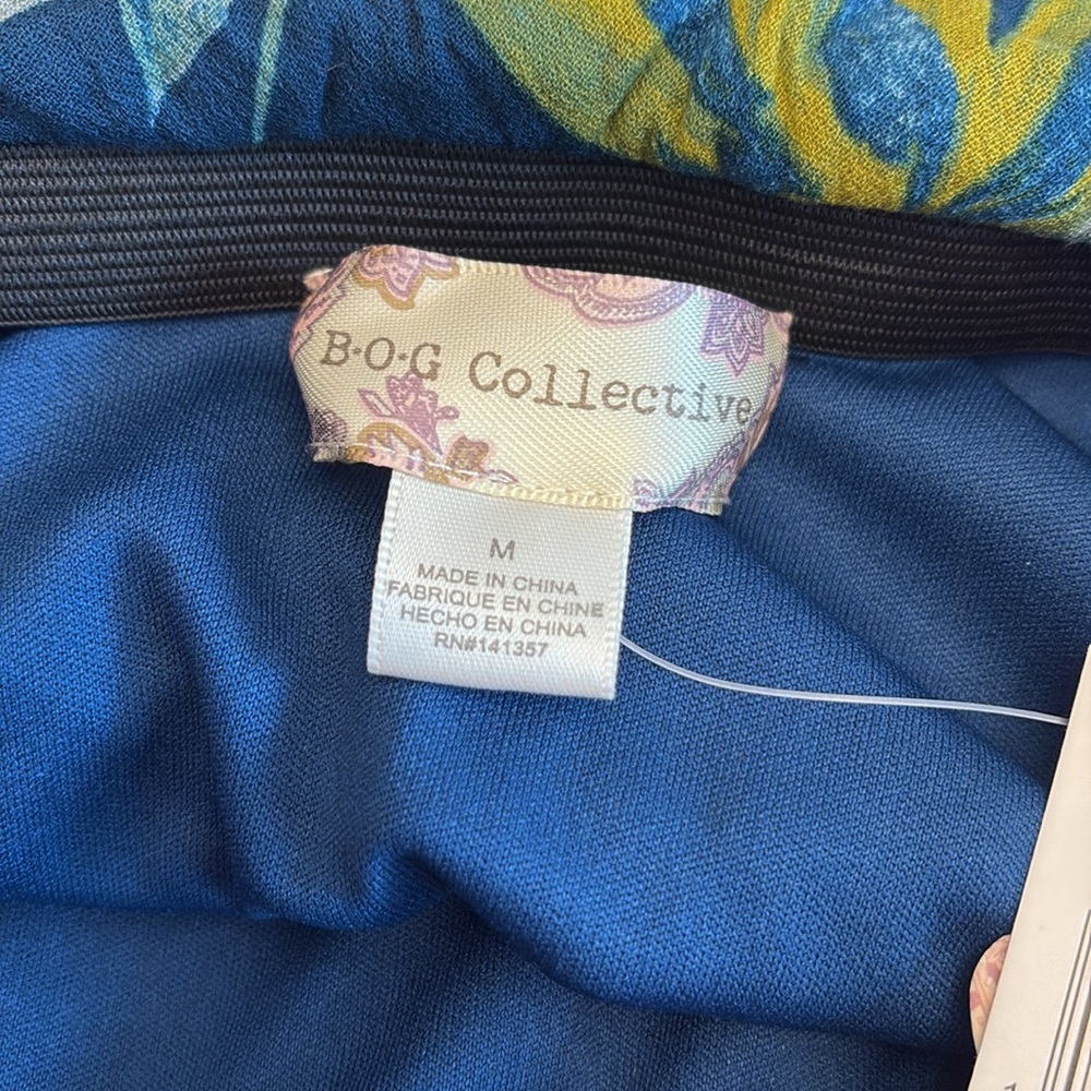 B.O.G. Collective skirt pull in elastic waist ruffled @bottom floral Sz Med NWT - Picture 5 of 9